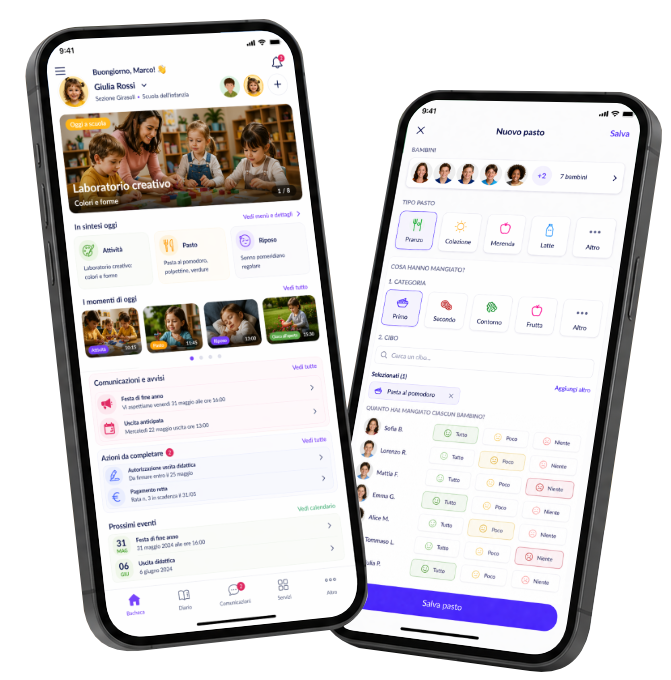 App per la gestione del nido e della scuola dell’infanzia con funzioni per educatori e famiglie