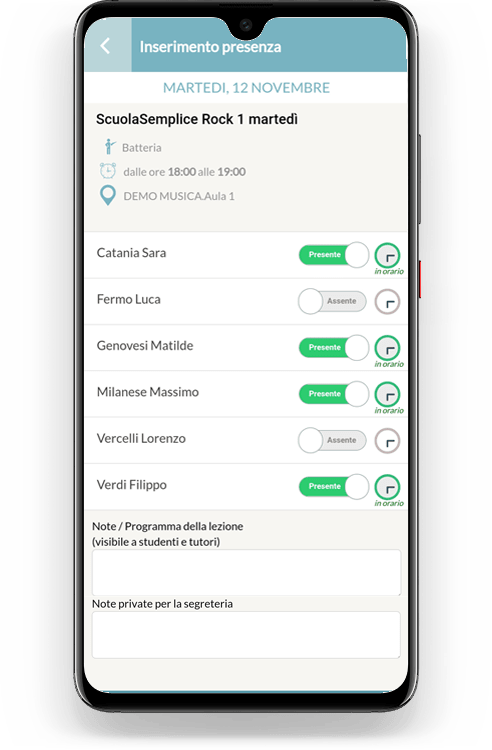 app registrazione presenze